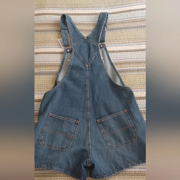 Old Navy Women's Blue Denim Overalls - Picture 3 of 5